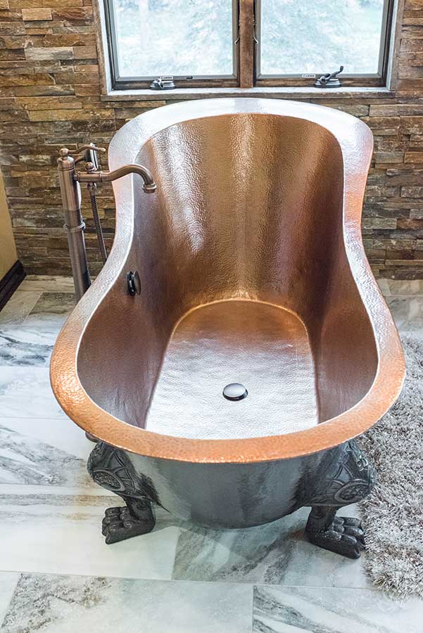After - Free-standing Copper Bathtub
