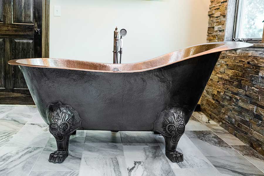 After - Free-standing Copper Bathtub