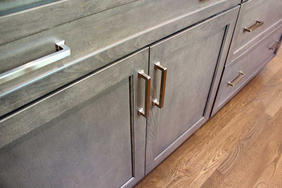 After - Updated Kitchen Island with Maple Slate Stained Cabinets