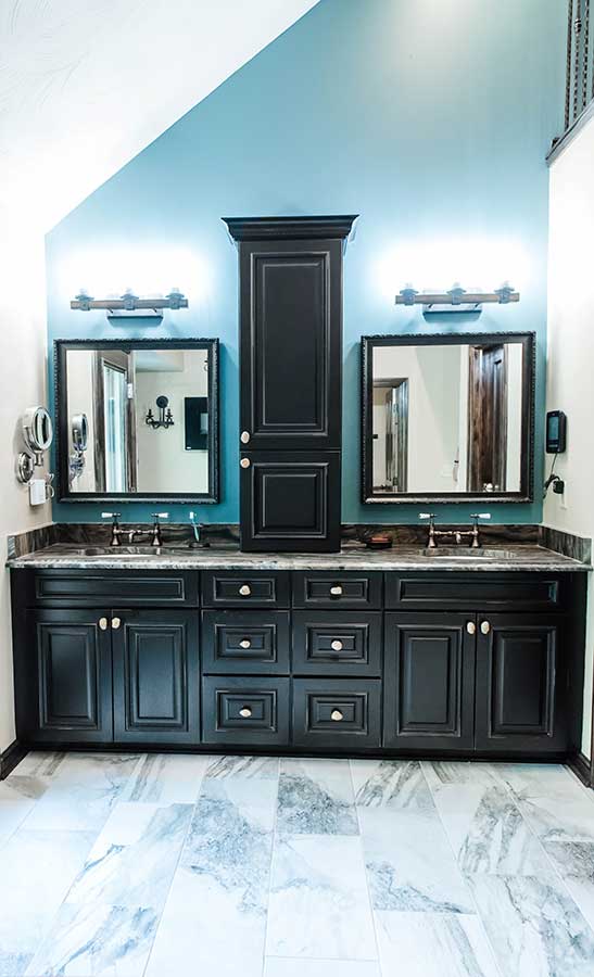 After - Updated Master Bath Vanity with Double Sinks