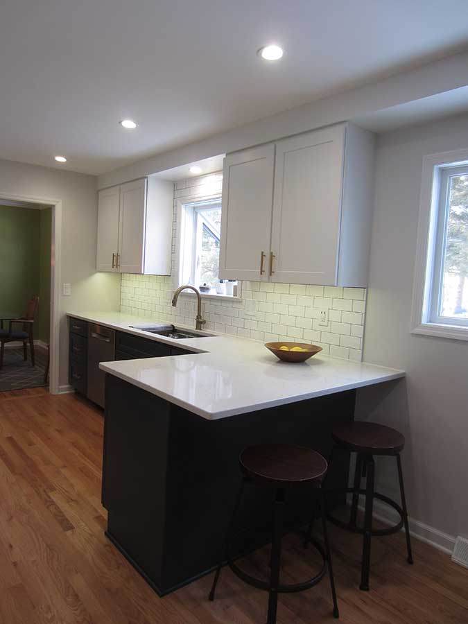 After - New Quartz Countertops and White Subway Tile