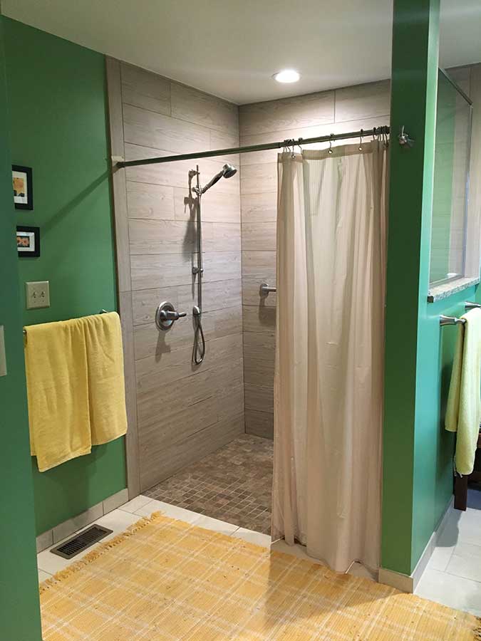 After – No Threshold Walk-in Shower After - No Threshold Walk-In Shower