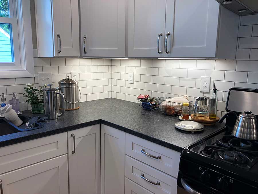 After - Subway Tile Backsplash