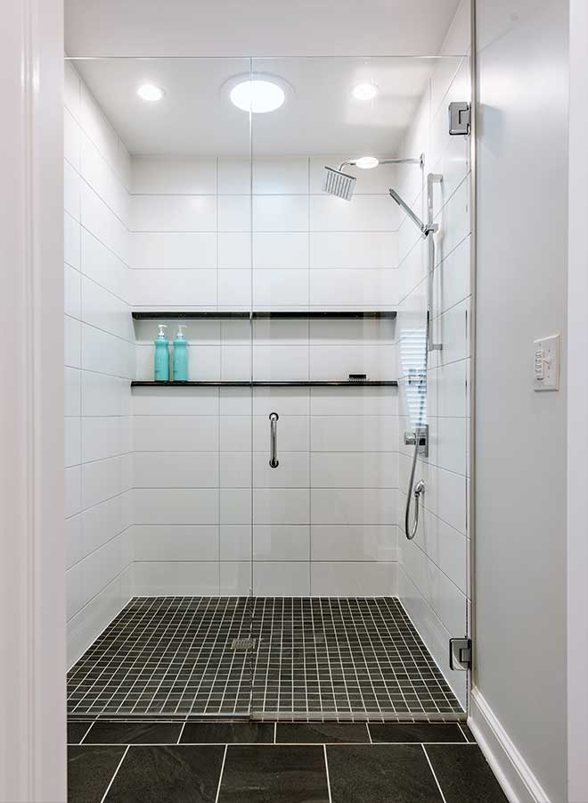 After - Updated Shower with No Threshold Entry