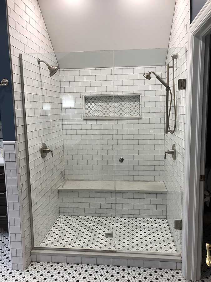 After - Updated Tile Shower