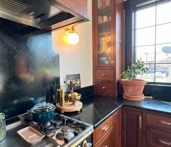 6 New Haven Quarter Sawn White Oak Countertop Cabinets